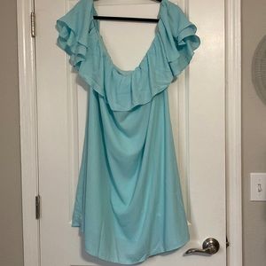 Plus size off shoulder dress